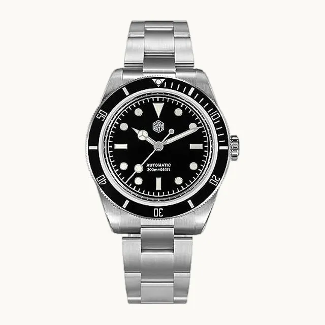 SOTAG San Martin Diver 6200 Retro Water Ghost - Reloj de lujo para hombre, vidrio de zafiro NH35 automático mecánico clá
