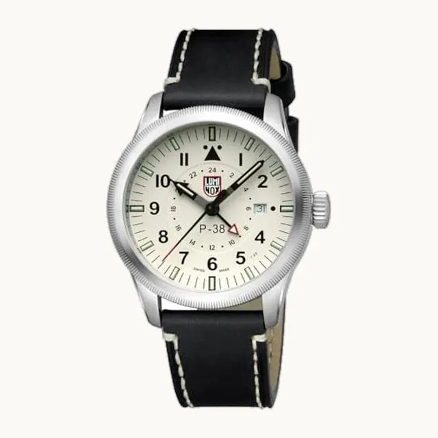Reloj analógico de cuarzo suizo para hombre con correa de piel XA.9527, Negro, Correa