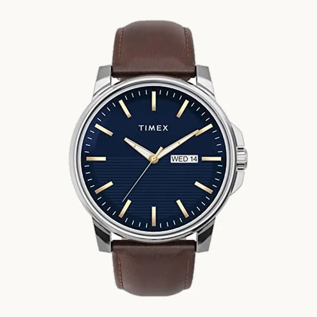 Classic Premium TW2V79200 - Reloj de pulsera para hombre con correa de piel, 45 mm, Acero inoxidable, Correa
