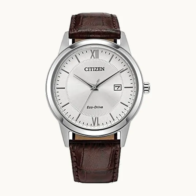 Reloj clásico con correa de piel para hombre, 3 manecillas