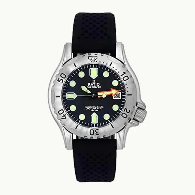FreeDiver Reloj de buceo 500M Resistente al agua Cristal de zafiro Reloj de buzo automático para hombres