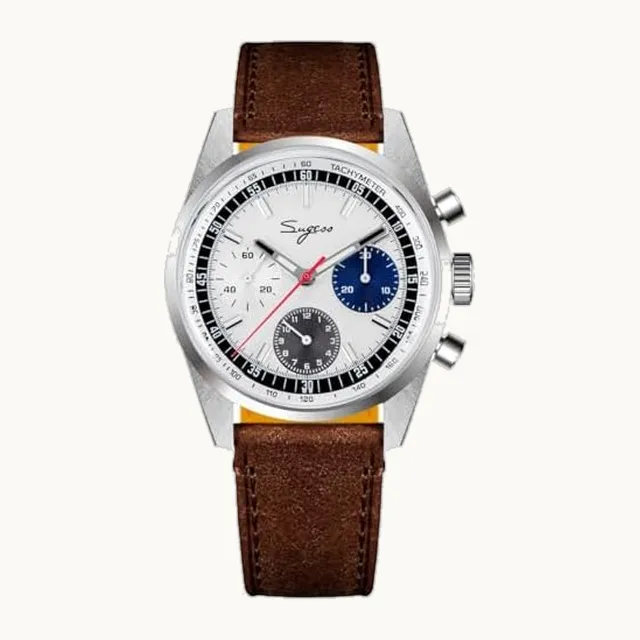 NIADI Sugess S419 ST1902 Mov't Reloj cronógrafo para hombre, 50 m, impermeable, mecánico de acero inoxidable, Color 1, C