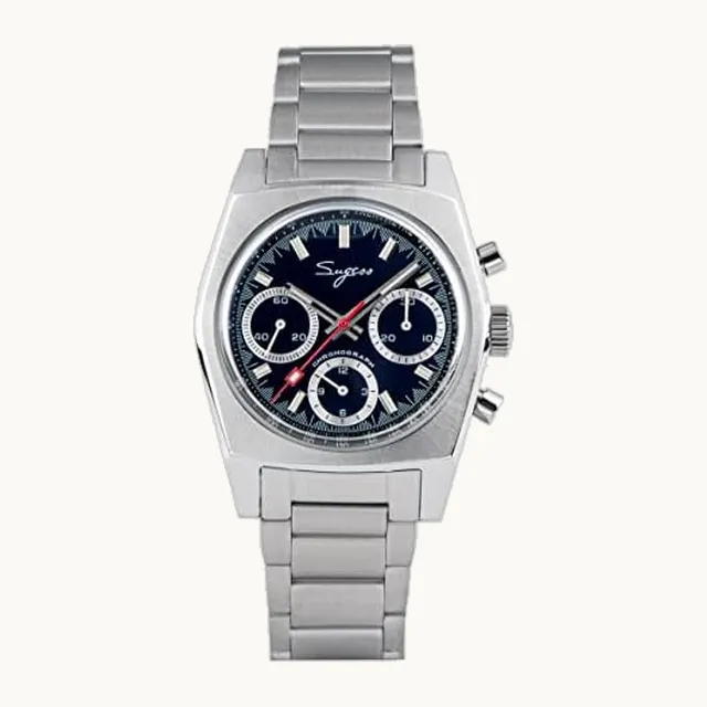 NIADI Sugess ST1902 Reloj de pulsera mecánico impermeable con cronógrafo de viento de mano de 37 mm, V 5.
