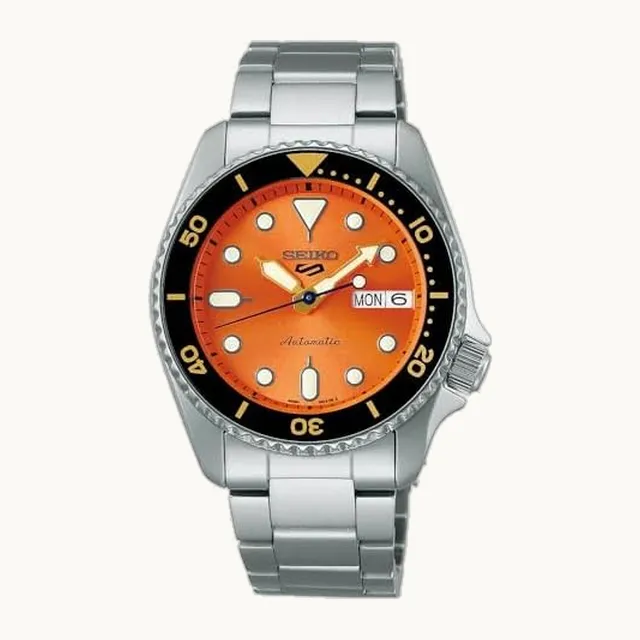 5 Automatic Sport 38mm, Anaranjado/Gris, 38, Reloj automático