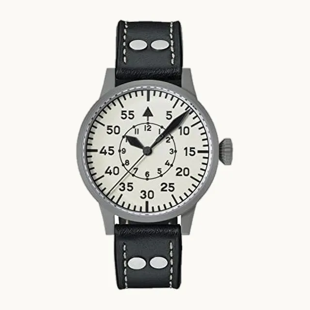 Reloj de aviador con esfera luminosa, reloj automático, carcasa de acero inoxidable, cristal de zafiro, resistente