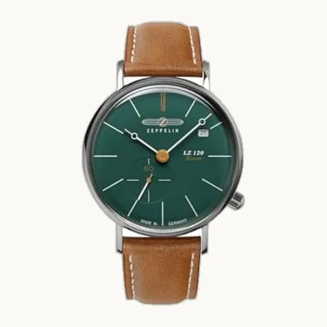 lz120 rome reloj para Hombre Analógico de Cuarzo con brazalete de Piel de vaca 7139-3