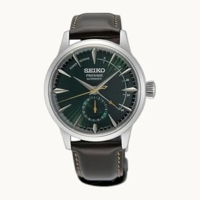 SSA459 - Reloj automático para hombre, colección Presage, esfera con estampado verde intenso, acero inoxidable, co