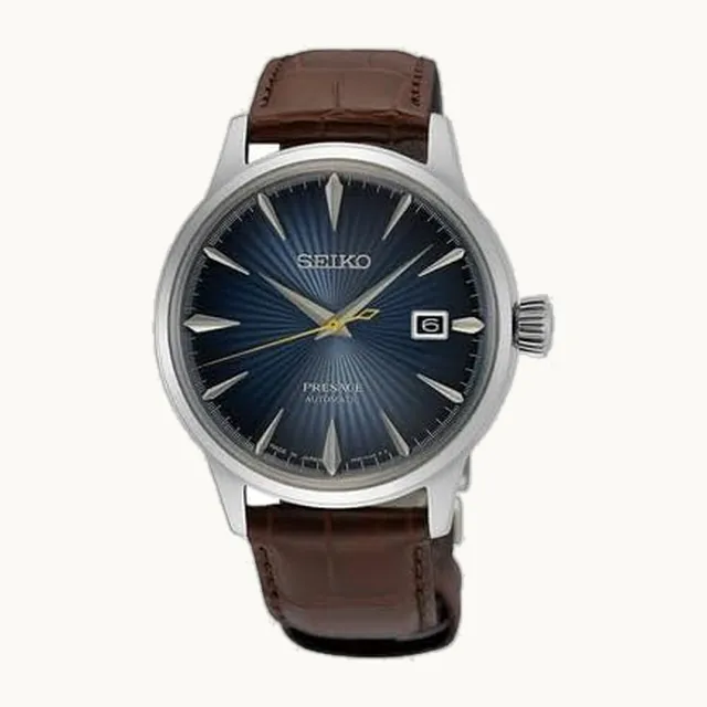 Reloj automático para hombre, con números dorados y calendario, sumergible 164 pies