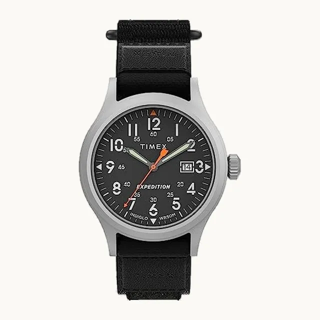 Men's TWC008300 Expedition Scout Leather Slip-Thru Strap Watch