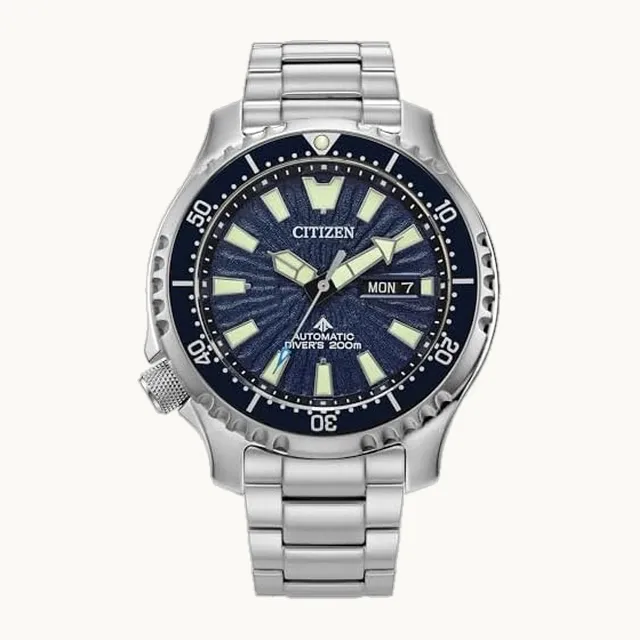 Eco-Drive Promaster Dive Fugu - Reloj automático de acero inoxidable para hombre, luminoso, compatible con ISO