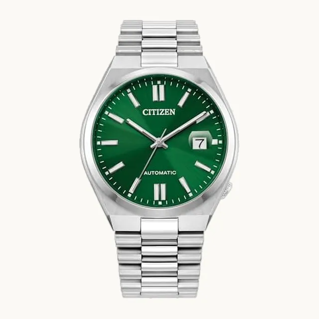Men's Automatic Tsuyosa Sport Luxury Watch, Silver-Tone Stainless Steel Bracelet and Case, 3 Hand and Date, 42 H