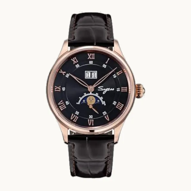 SAAKO Sugess ST2528 - Reloj mecánico automático para hombre, movimiento de gaviota, resistente al agua, con fecha grande
