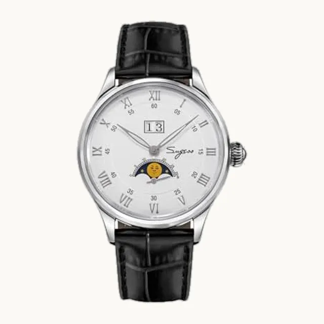 SAAKO Sugess ST2528 - Reloj mecánico automático para hombre, movimiento de gaviota, resistente al agua, con fecha grande