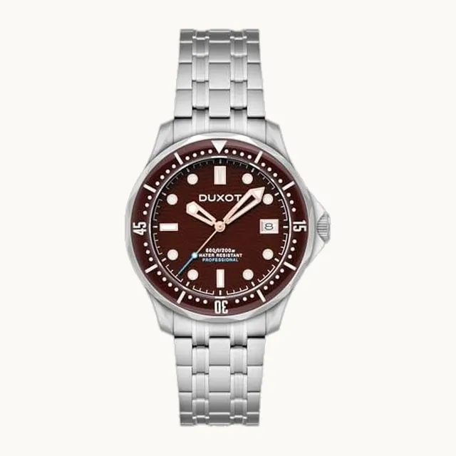 Reloj automático Henri Diver de 41 mm para hombre con pulsera de acero inoxidable macizo DX-2060