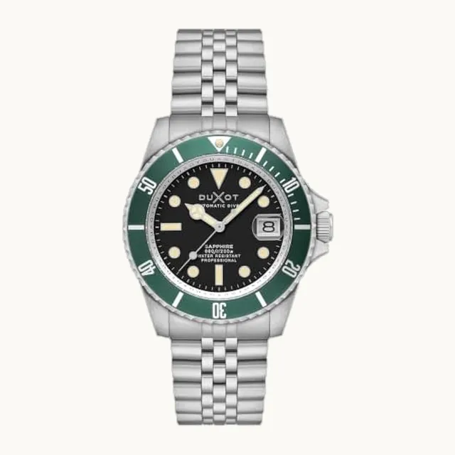 Atlantica - Reloj de buceo automático para hombre, movimiento japonés, caja de acero inoxidable de 42 mm, resisten