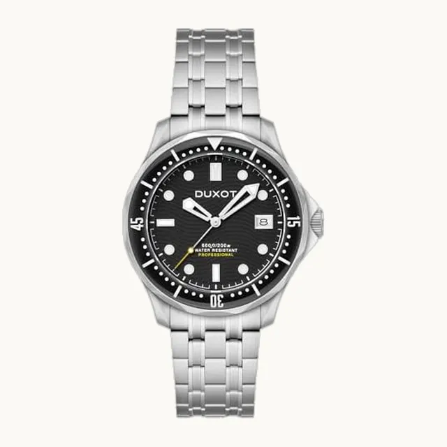 Reloj automático Henri Diver de 41 mm para hombre con pulsera de acero inoxidable macizo DX-2060