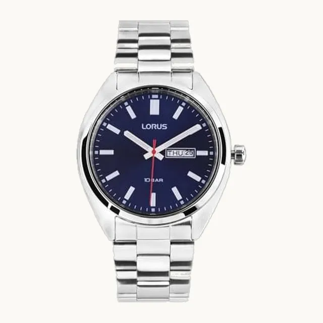 RH365AX9 - Reloj analógico de cuarzo para hombre con correa de acero inoxidable, plata, Pulsera