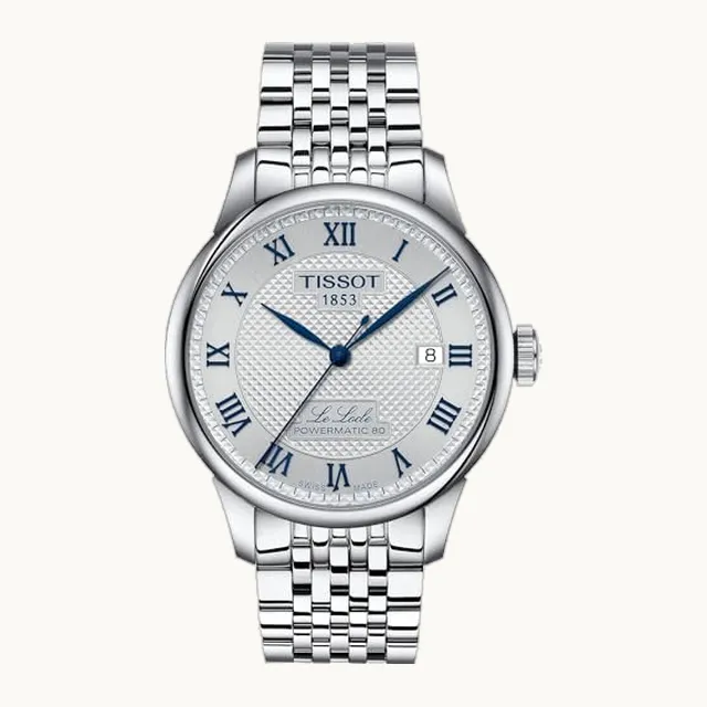 Le Locle Powermatic 80 20 aniversario 316L caja de acero inoxidable relojes automáticos, gris, acero inoxidable
