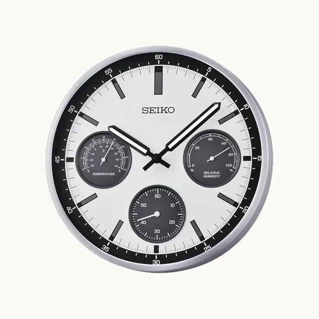 Shelby - Reloj de Pared antipinchazos, Plateado, 13 Pulgadas
