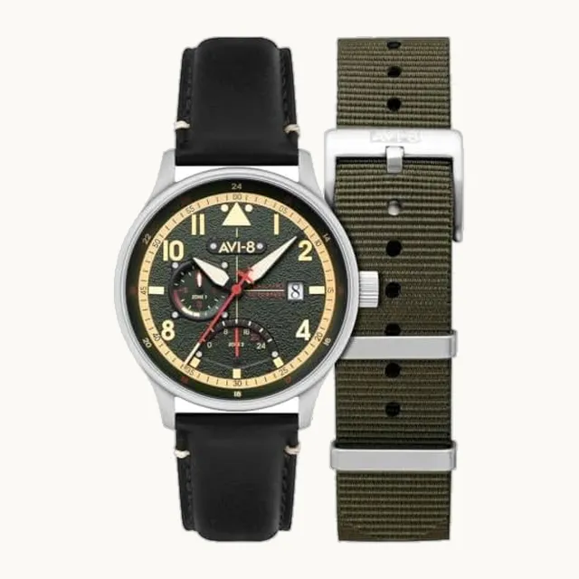 Hawker Hurricane Mckellar Reloj Dual Time | Verde, Verde