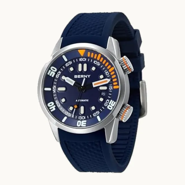 Reloj de pulsera para hombre, 20 ATM, movimiento automático, HV600, dureza de vidrio de zafiro, cómodo reloj de