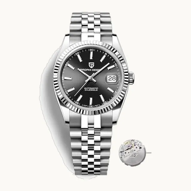 RollsTimi PD1645 - Reloj automático para hombre de 42 mm, movimiento automático, resistente al agua, reloj deportivo de
