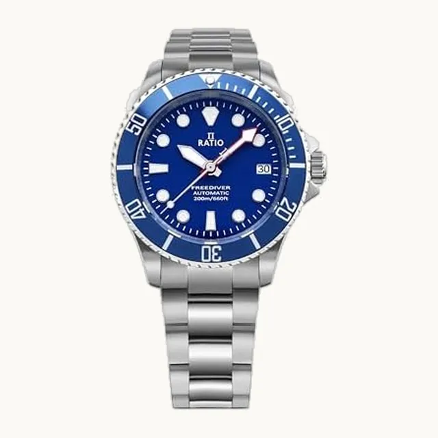 FreeDiver Sapphire Stainless Steel Blue Dial Automatic RTF043 200M Men's Watch