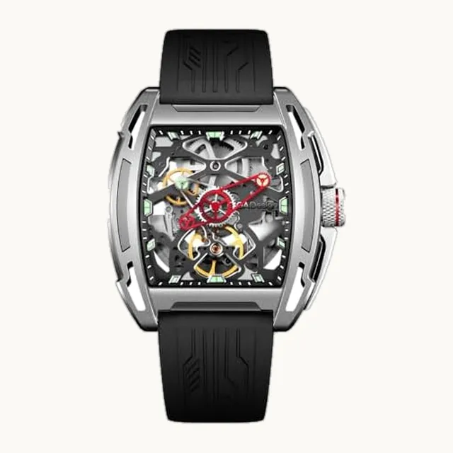 CIGA Design(シガ・デザイン) Ciga Design Z062-SISI-W5BK Reloj automático para hombre, negro, plateado, plateado