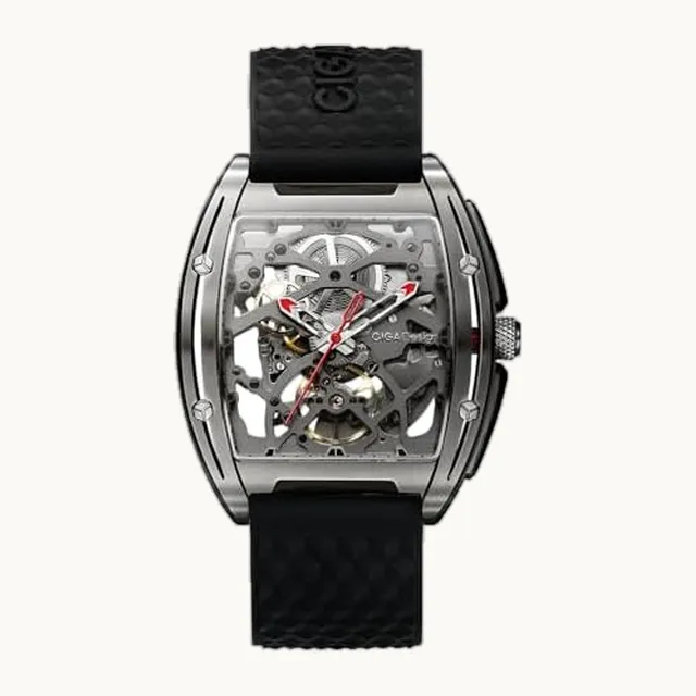 CIGA Design(シガ・デザイン) Ciga Design Z031-TITI-W15BK Reloj automático para hombre, negro, plateado, plateado