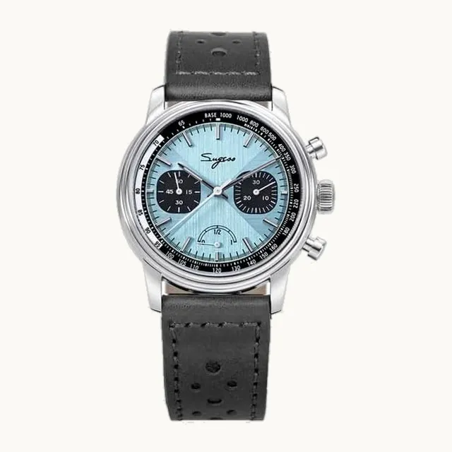 London Craftwork London Craftwork Sugess 1963 Reloj para hombre, cronógrafo mecánico Seagull ST190, color negro, azul ci