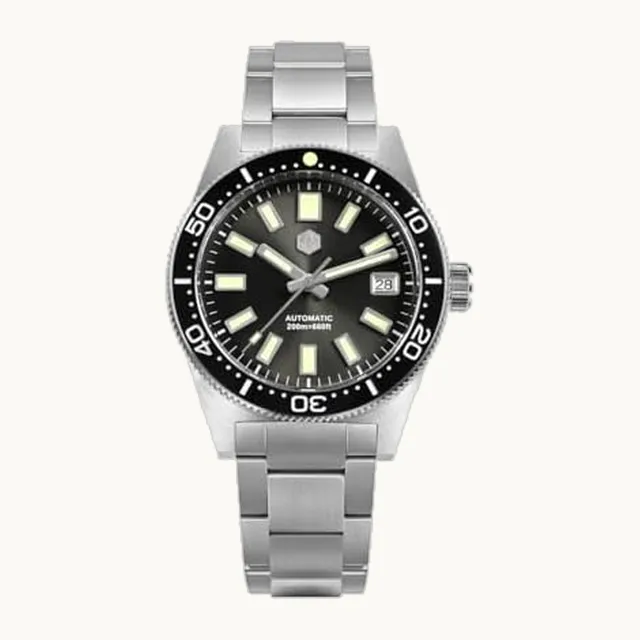 San Martin Herrenuhr 62mas SN007GB, 39mm 20Bar Taucheruhr NH35 Automatische Mechanische Luxus Taucher wasserd