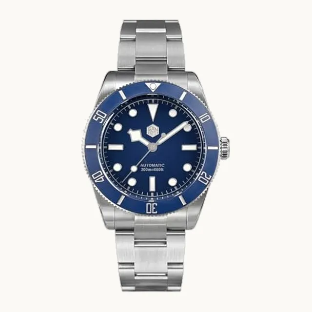 1963 Watch San Martin SN0138G - Reloj de pulsera para hombre, 37 mm, 20 bares, NH35, automático, mecánico, de lujo, impe