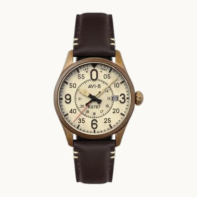 Spitfire Smith - Reloj automático Airfix Edition para hombre de 42 mm con correa de piel AV-4090