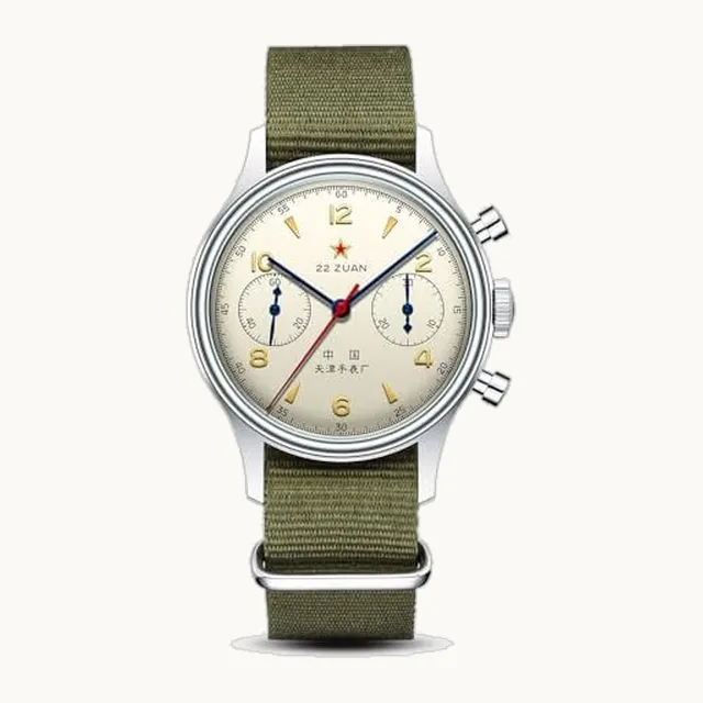 Seagull SEA-Gull Herren Mechanische Armbanduhr 1963 Luftfahrt Chronograph Pilot Mechanische Uhr Handaufzug GD 1