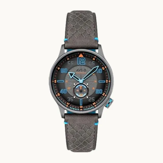 Hawker Typhoon Baldwin - Reloj automático para hombre de 42 mm con correa de piel AV-4119
