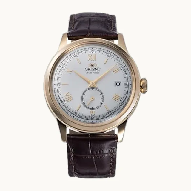 Bambino - Reloj de vestir automático con cuerda manual de 7 segundos pequeños de 38,4 mm