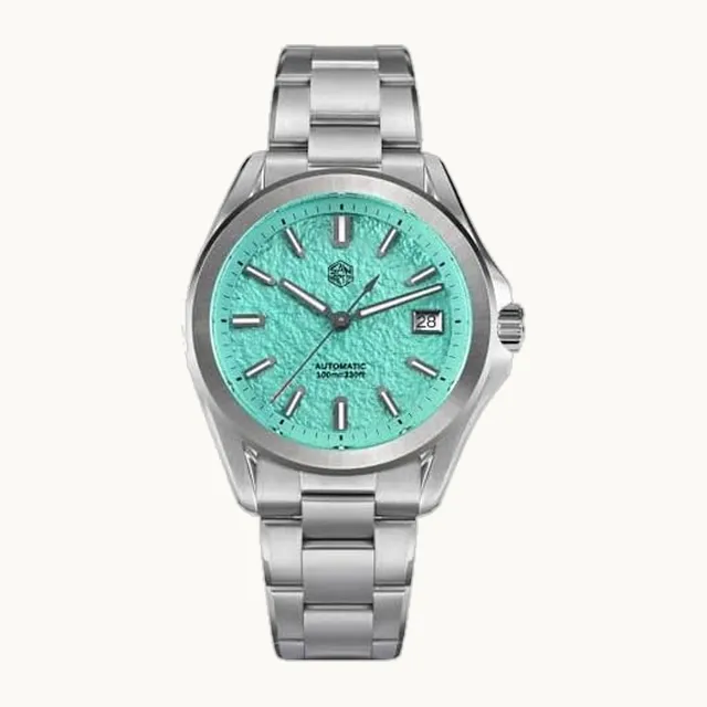 NIADI San Martin - Reloj deportivo para hombre, 39 mm, NH35, automático, mecánico, impermeable, acero