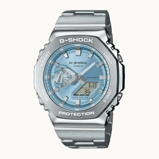 G-Shock Casio G-Shock GM-2110D-2AJF Combinación digital/analógica Japón Importación Nuevo 2024, plateado, Moderno