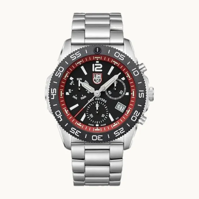 Reloj analógico de cuarzo para hombre con correa de acero inoxidable XS.3155.M, Negro, Moderno