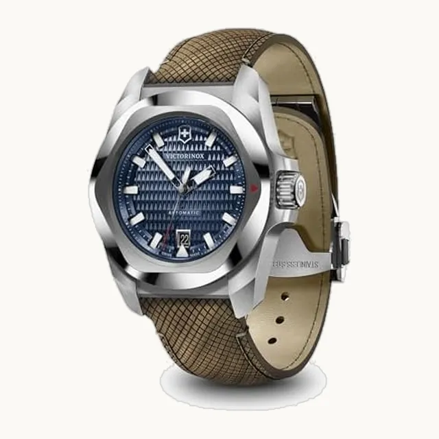 Reloj I.N.O.X. Automático Para Caballero, Correa de Madera, Azul, 41 mm