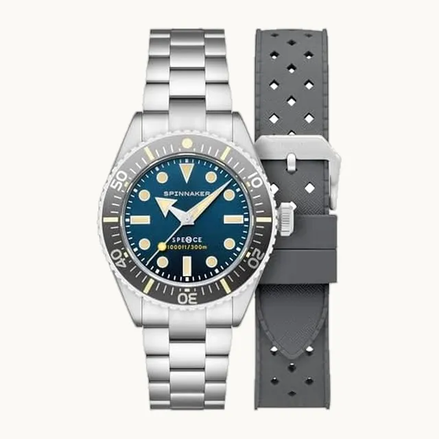 Reloj automático SP-5097-BB para hombre, color plateado [importación paralela], Marina, Tipo de pulsera