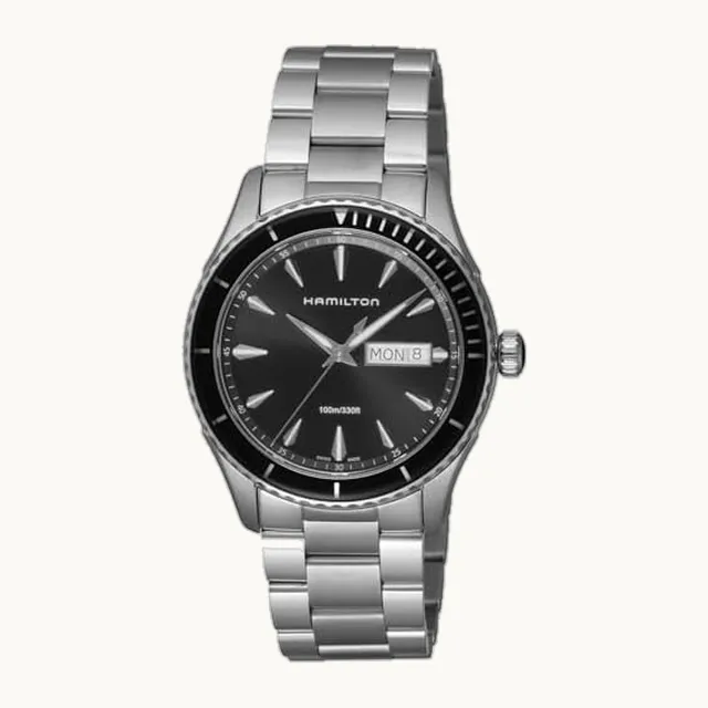 Reloj casual para hombre Jazz Master H37511131 [importado paralelo], Negro 10 piezas, Tipo de pulsera