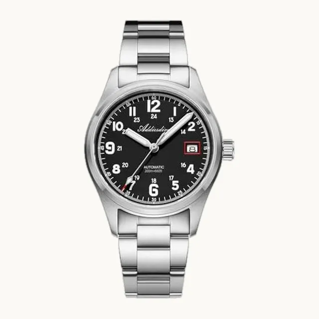 ADDIESDIVE Reloj automático para hombre NH35A reloj de acero inoxidable 200 m impermeable reloj analógico cristal zafiro