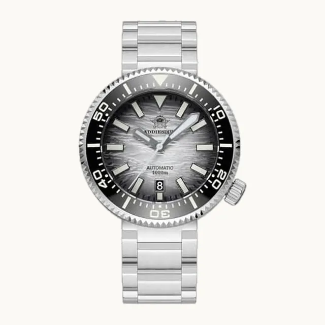 ADDIESDIVE - Reloj automático de buceo 1000 M impermeable NH35A sintético zafiro 3D ondulaciones Dial Buceo Relojes para
