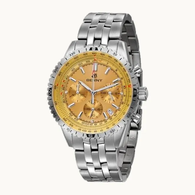Reloj cronógrafo con taquímetro analógico de cuarzo para hombre, vidrio de zafiro, cronómetro para hombre, para