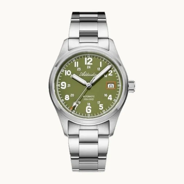 ADDIESDIVE NH35A - Reloj analógico de acero inoxidable con movimiento automático, 200 m, resistente al agua, simple de m