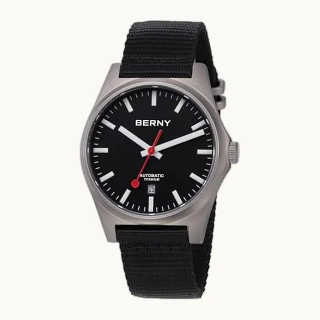 Reloj automático de titanio para hombre, 10 ATM, impermeable, clásico, para ferrocarril, superluminoso, masculin