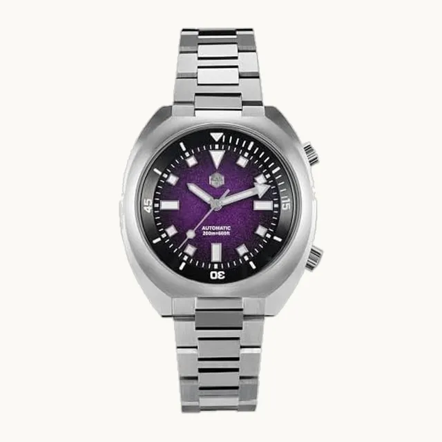 FTEOXLC San Martin YN55 - Reloj mecánico para hombre (acero inoxidable, 200 m, resistente al agua