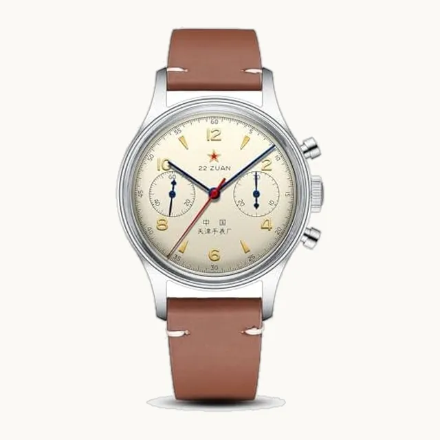 Reloj de pulsera mecánico para hombre, Seagull 1963 Aviation Chronograph Pilot Reloj mecánico con cuerda manual