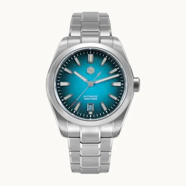 1963 Watch San Martin SN0144-GX 9015 Reloj de buceo mecánico automático de cristal zafiro 10 bares para hombre